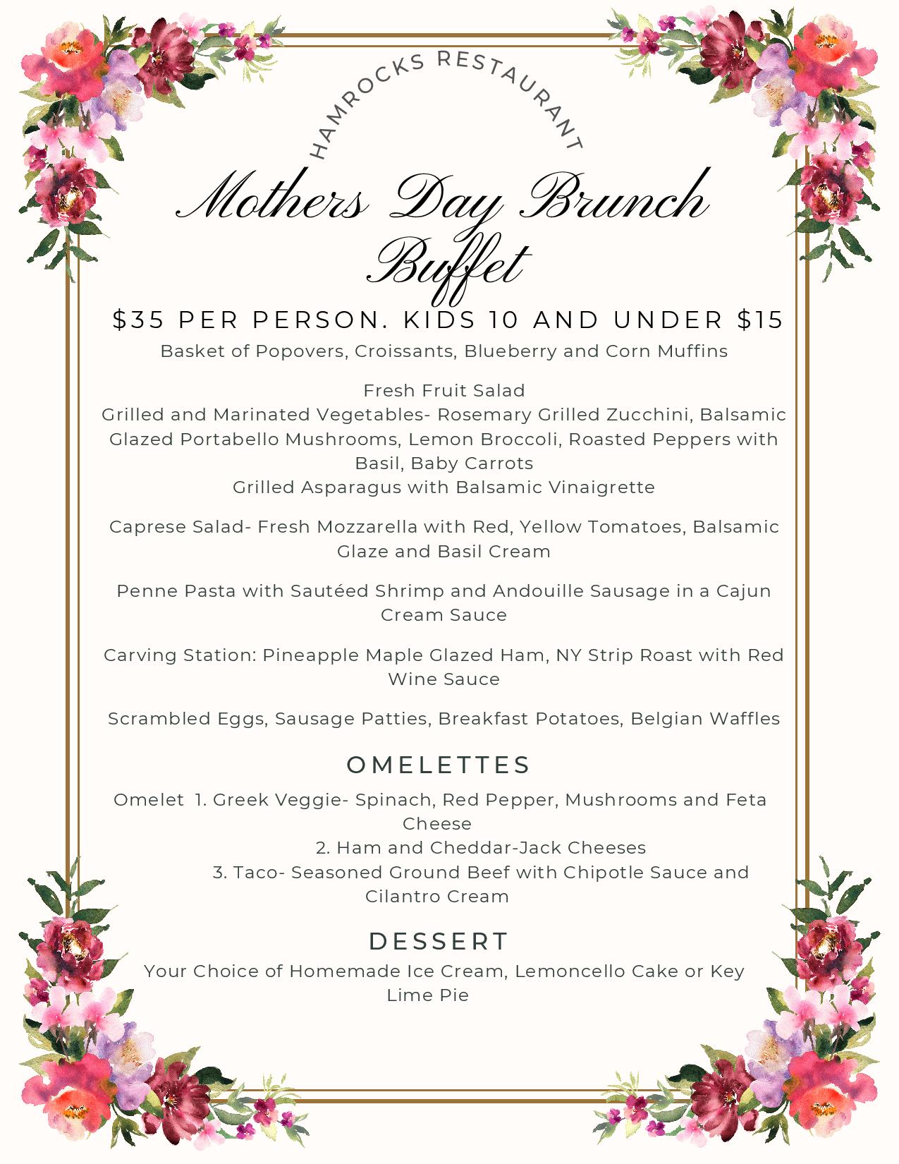 Pink Floral Bouquet Mother S Day DinnerMenu Page 001 1 